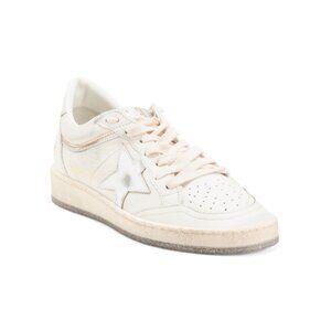 GOLDEN GOOSE white/silver Made In Italy Leather Sneakers